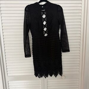 Elegant Black Lace Dress